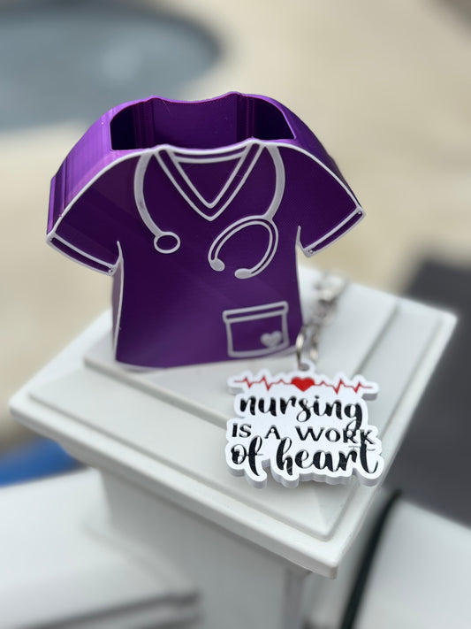 Nurse Scrub Top Pen Holder